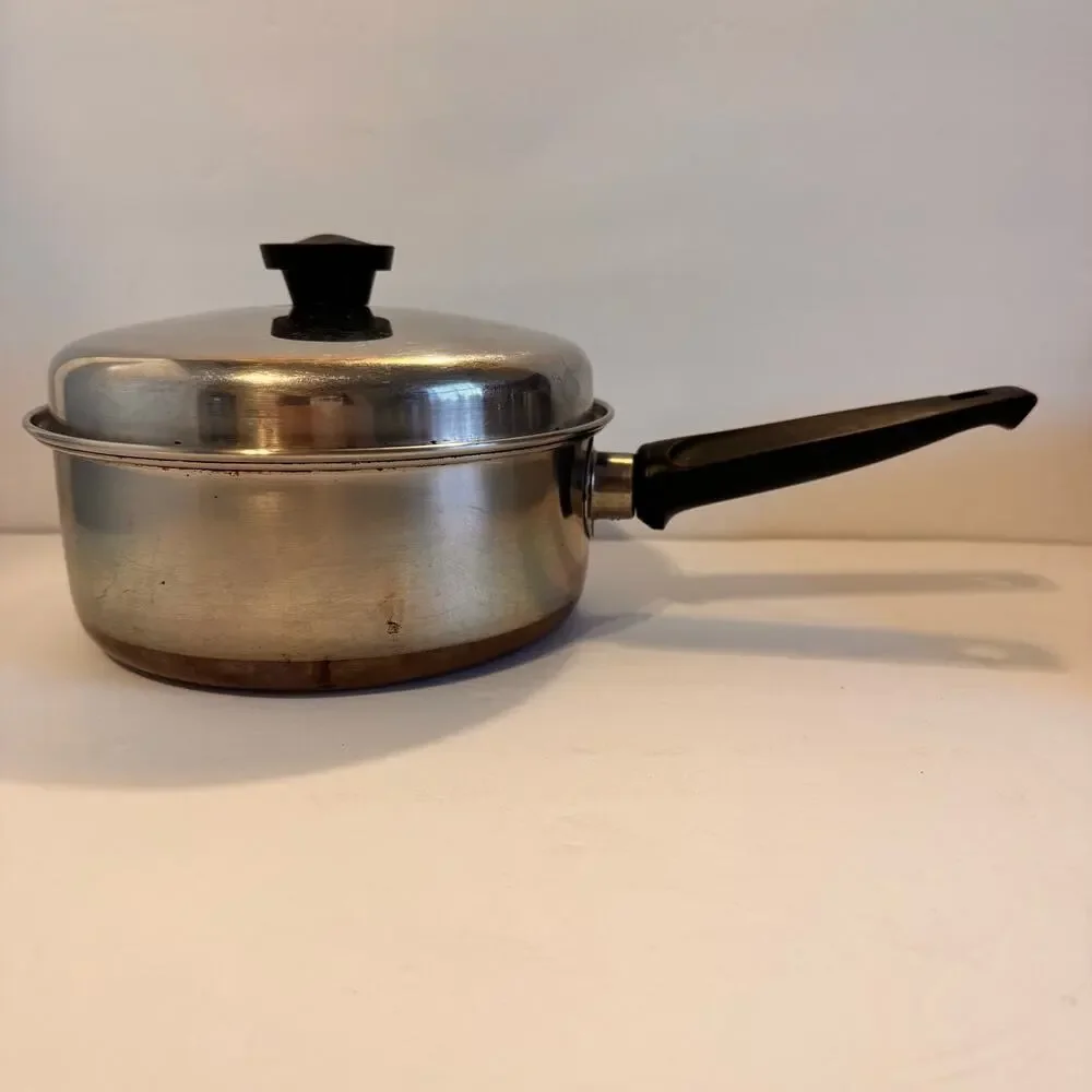 Rare Revere Ware Copper Clad Penney's Line Saucepan & Lid Vintage Ltd Ed 1.5-2 L
